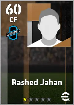Rashed Jahan eFootball 2026 player card — 60 OVR CF