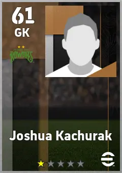 Joshua Kachurak eFootball 2026 player card — 61 OVR GK