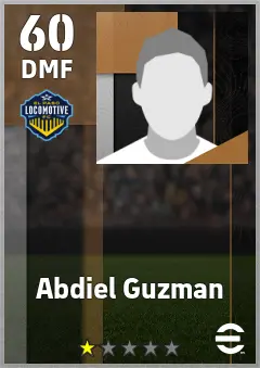 Abdiel Guzman eFootball 2026 player card — 60 OVR DMF