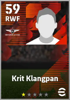 Krit Klangpan eFootball 2026 player card — 59 OVR RWF