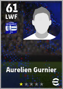 Aurelien Gurnier eFootball 2026 player card — 61 OVR LWF