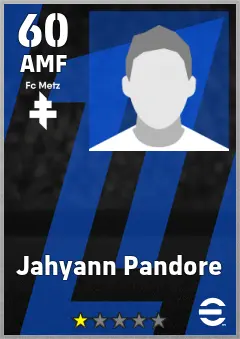 Jahyann Pandore eFootball 2026 player card — 60 OVR AMF