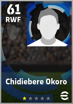 Chidiebere Okoro eFootball 2026 player card — 61 OVR RWF
