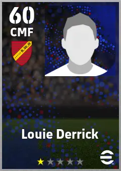 Louie Derrick eFootball 2026 player card — 60 OVR CMF