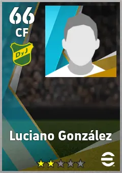 Luciano Gonzalez eFootball 2026 player card — 66 OVR CF