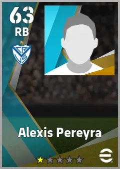 Alexis Pereyra eFootball 2026 player card — 63 OVR RB