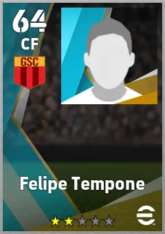 Felipe Tempone eFootball 2026 player card — 64 OVR CF