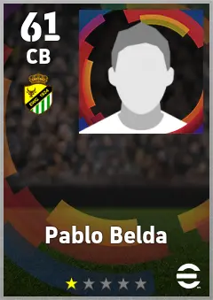 Pablo Belda eFootball 2026 player card — 61 OVR CB