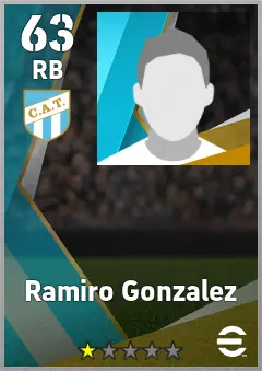 Ramiro Gonzalez eFootball 2026 player card — 63 OVR RB