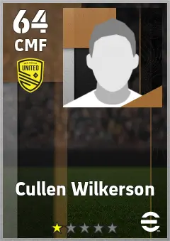 Cullen Wilkerson eFootball 2026 player card — 64 OVR CMF