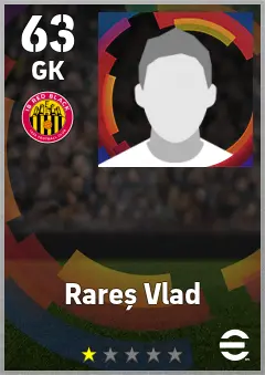 Rares Vlad eFootball 2026 player card — 63 OVR GK