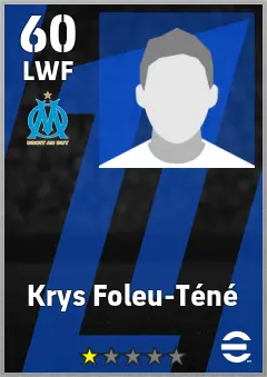Krys Foleu-Tene eFootball 2026 player card — 60 OVR LWF