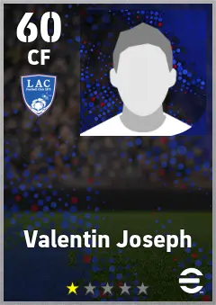 Valentin Joseph eFootball 2026 player card — 60 OVR CF