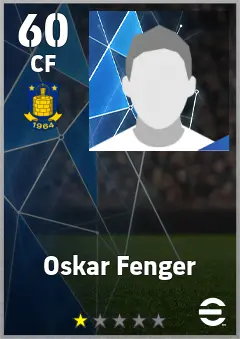 Oskar Fenger eFootball 2026 player card — 60 OVR CF
