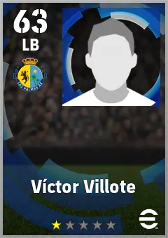 Victor Villote eFootball 2026 player card — 63 OVR LB
