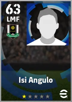 Isi Angulo eFootball 2026 player card — 63 OVR LMF