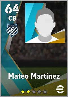 Mateo Martinez eFootball 2026 player card, 64 OVR CB