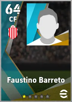 Faustino Barreto eFootball 2026 player card — 64 OVR CF