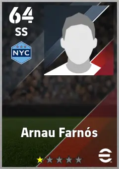 Arnau Farnos eFootball 2026 player card — 64 OVR SS