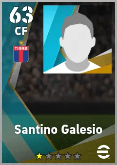 Santino Galesio eFootball 2026 player card — 63 OVR CF