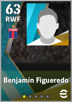 Benjamin Figueredo eFootball 2026 player card — 63 OVR RWF