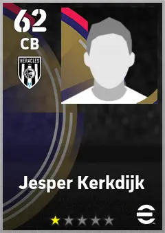 Jesper Kerkdijk eFootball 2026 player card — 62 OVR CB