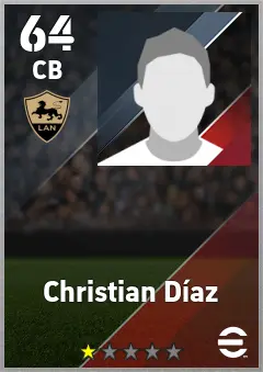 Christian Diaz eFootball 2026 player card — 64 OVR CB