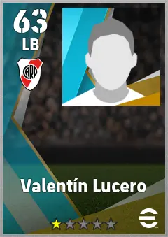 Valentin Lucero eFootball 2026 player card — 63 OVR LB