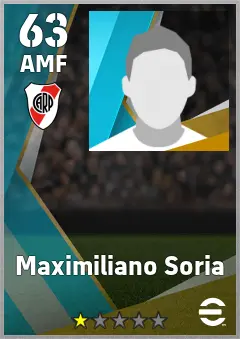 Maximiliano Soria eFootball 2026 player card — 63 OVR AMF