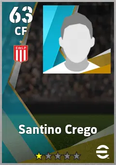 Santino Crego eFootball 2026 player card — 63 OVR CF