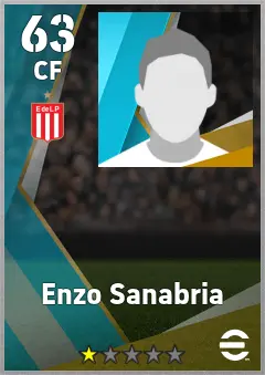 Enzo Sanabria eFootball 2026 player card — 63 OVR CF