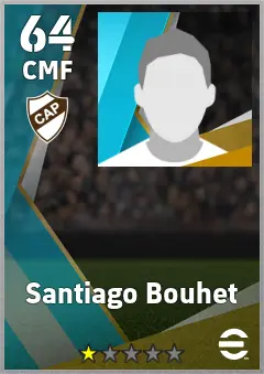 Santiago Bouhet eFootball 2026 player card, 64 OVR CMF