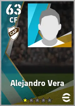 Alejandro Vera eFootball 2026 player card, 63 OVR CF