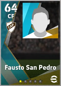 Fausto San Pedro eFootball 2026 player card, 64 OVR CF