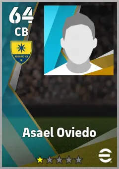 Asael Oviedo eFootball 2026 player card — 64 OVR CB