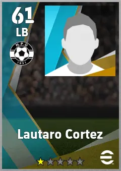 Lautaro Cortez eFootball 2026 player card — 61 OVR LB