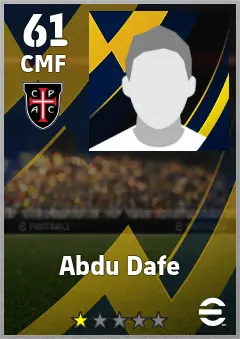 Abdu Dafe eFootball 2026 player card — 61 OVR CMF