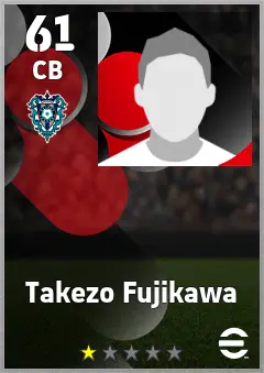 Takezo Fujikawa eFootball 2026 player card — 61 OVR CB