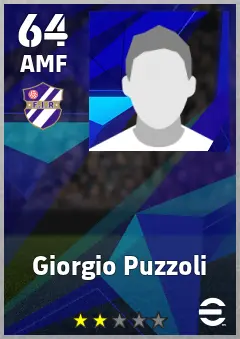 Giorgio Puzzoli eFootball 2026 player card — 64 OVR AMF