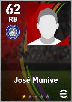 Jose Munive eFootball 2026 player card — 62 OVR RB