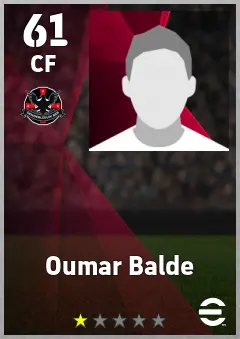 Oumar Balde eFootball 2026 player card — 61 OVR CF