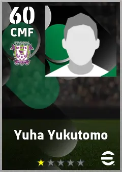 Yuha Yukutomo eFootball 2026 player card — 60 OVR CMF