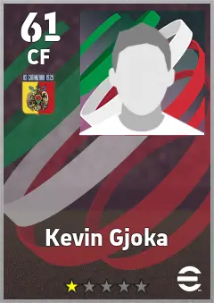 Kevin Gjoka eFootball 2026 player card — 61 OVR CF