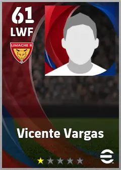 Vicente Vargas eFootball 2026 player card — 61 OVR LWF