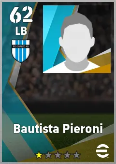 Bautista Pieroni eFootball 2026 player card — 62 OVR LB