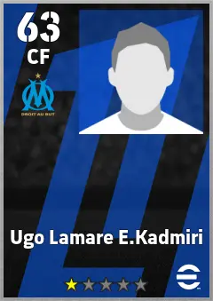 Ugo Lamare E.Kadmiri eFootball 2026 player card — 63 OVR CF
