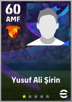 Yusuf Ali Sirin eFootball 2026 player card — 60 OVR AMF