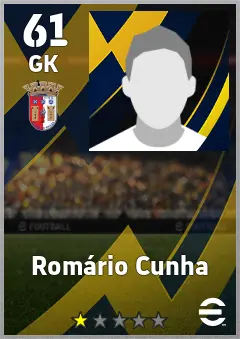 Romario Cunha eFootball 2026 player card — 61 OVR GK