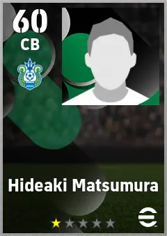 Hideaki Matsumura eFootball 2026 player card — 60 OVR CB
