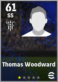 Thomas Woodward eFootball 2026 player card — 61 OVR SS